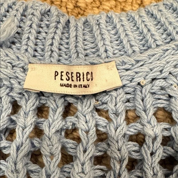 Peserico Light Blue Open-Knit Sweater - Picture 2 of 6